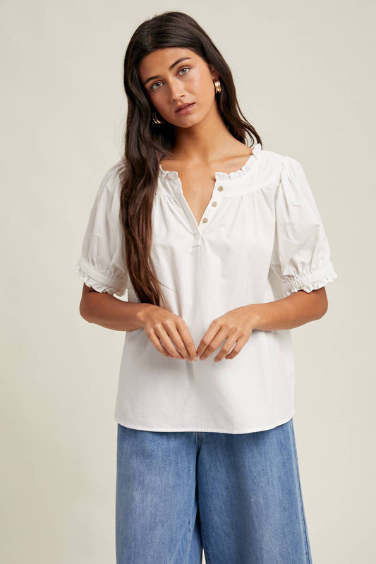 Puff Sleve Blouse
