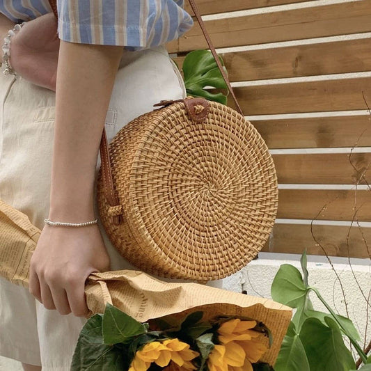 Rattan Crossbody Bag