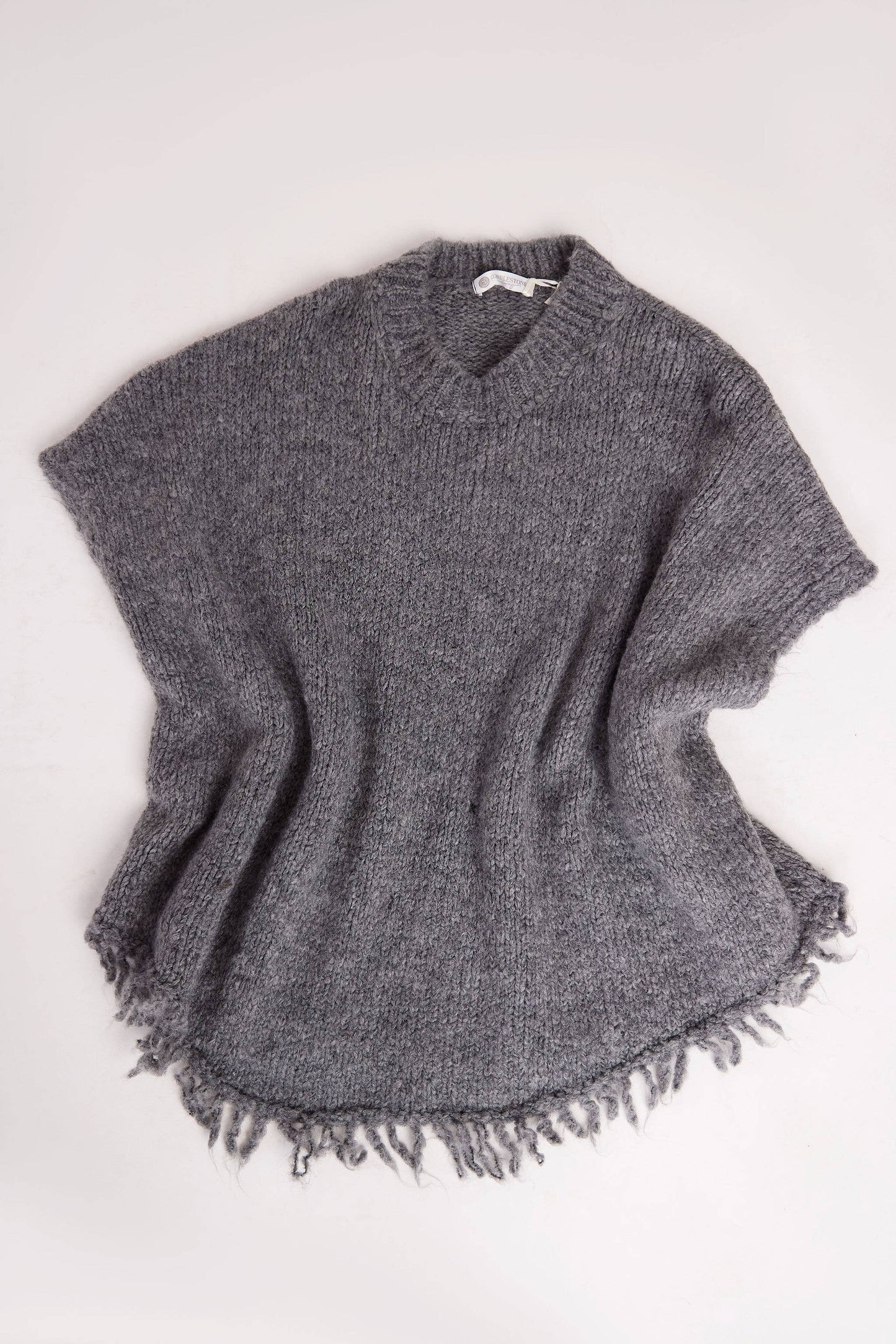 Theresa Knit Poncho / Charcoal