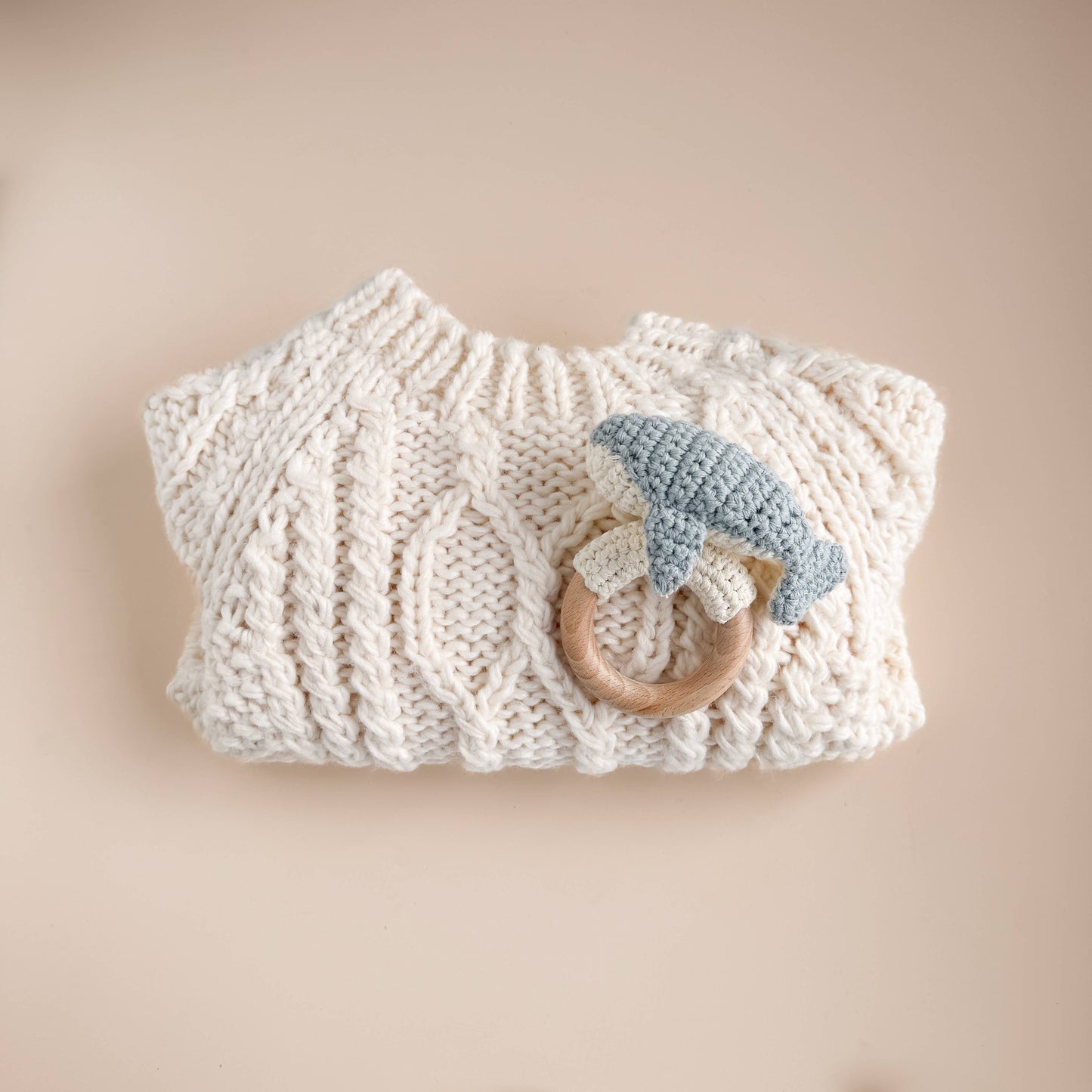 Teether Whale Crochet Rattle