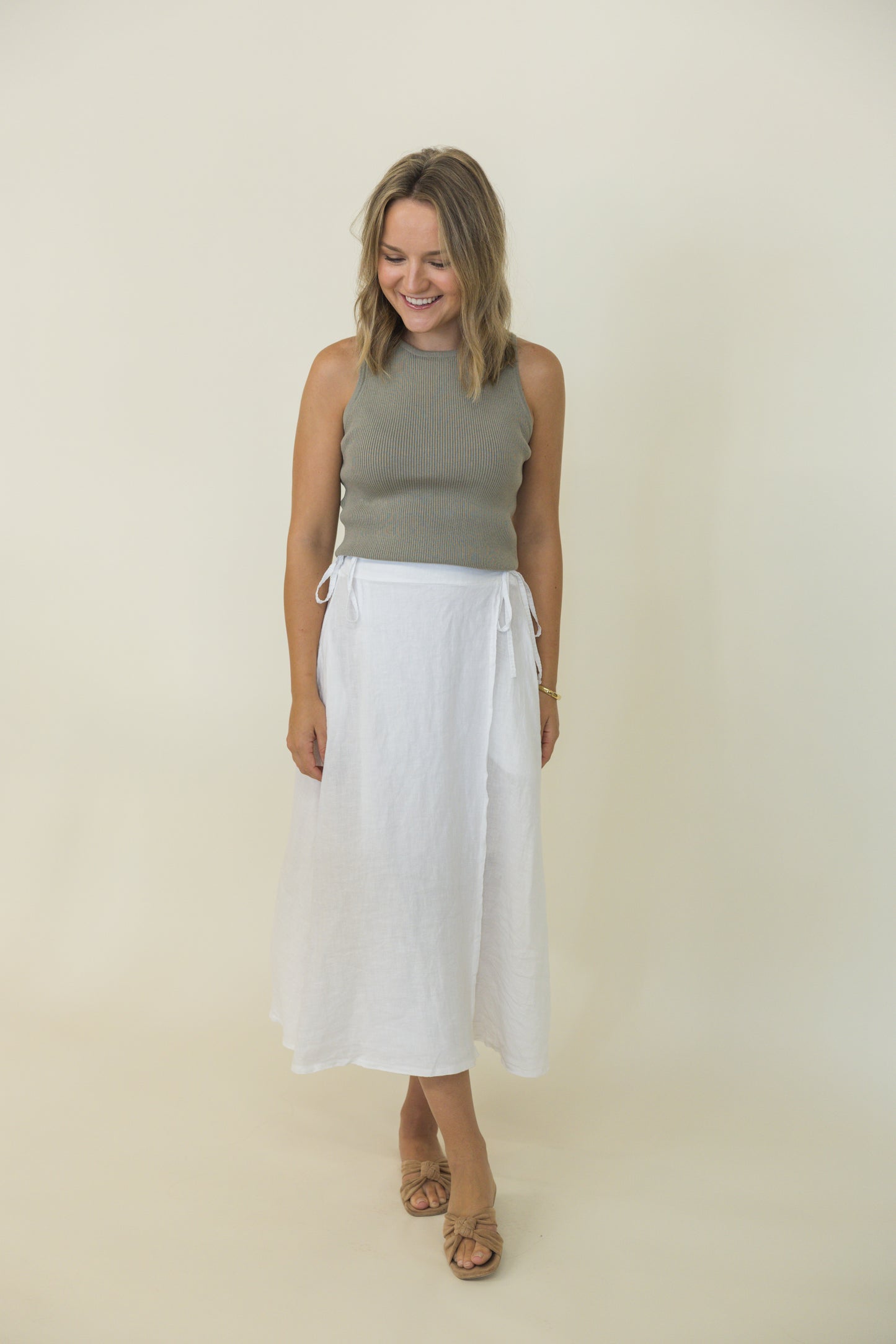 Linen Bow Skirt