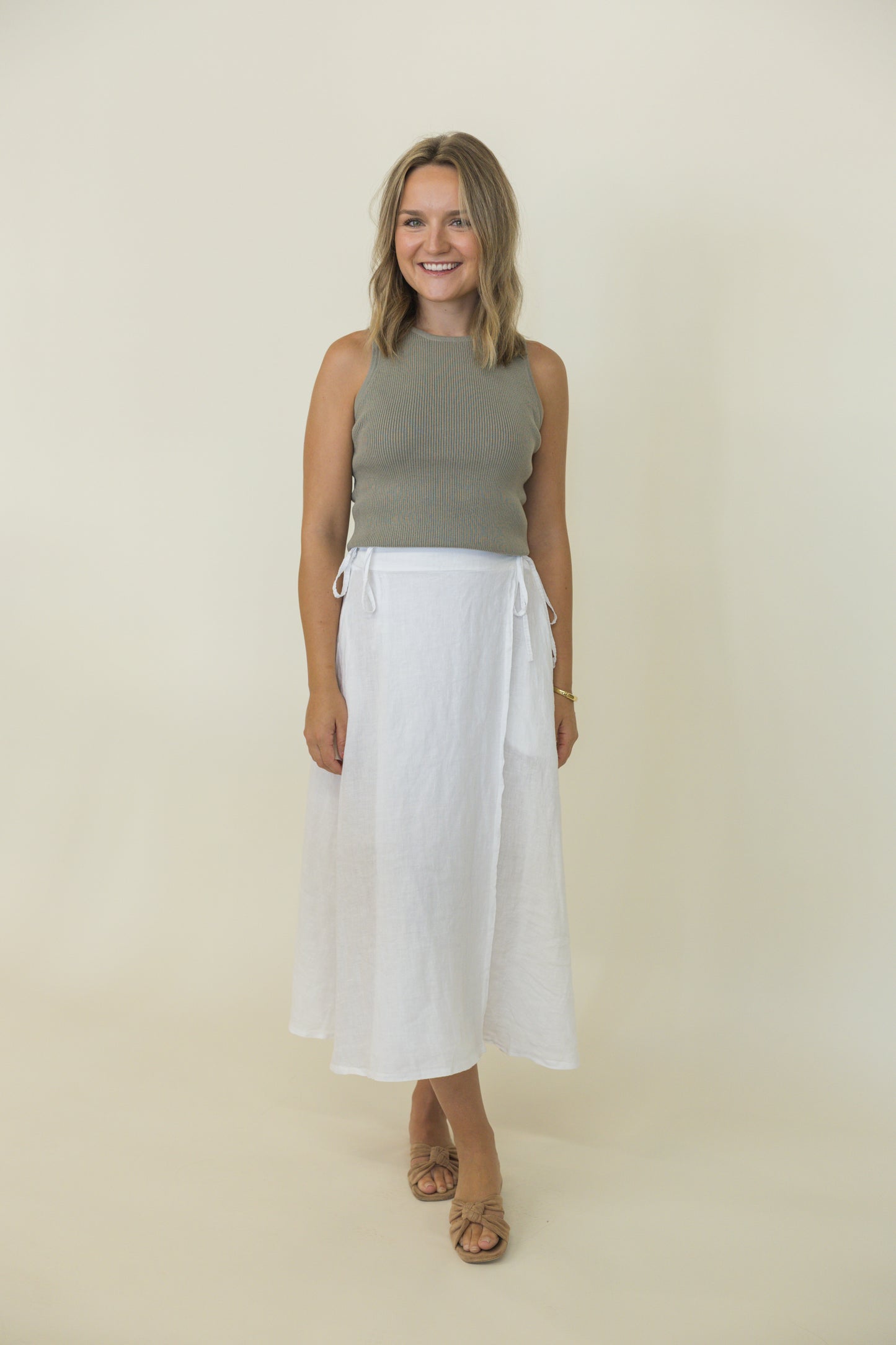 Linen Bow Skirt