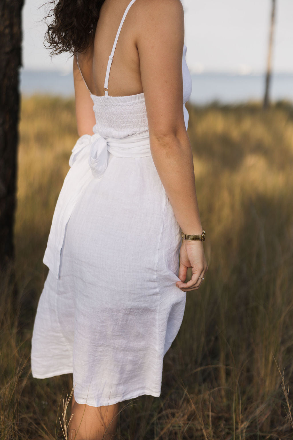 Crossover Linen Dress