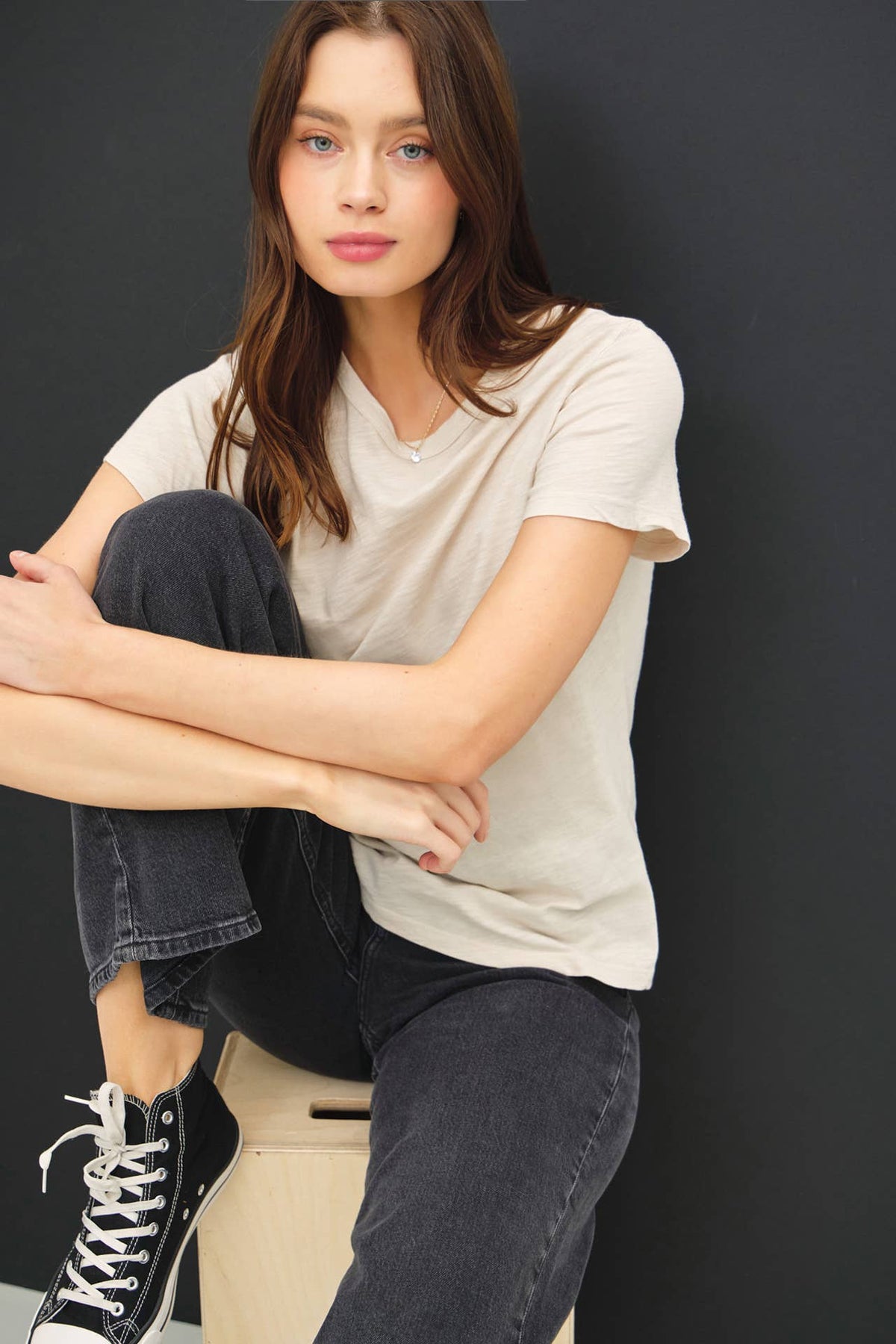 Cotton Tee / Stone