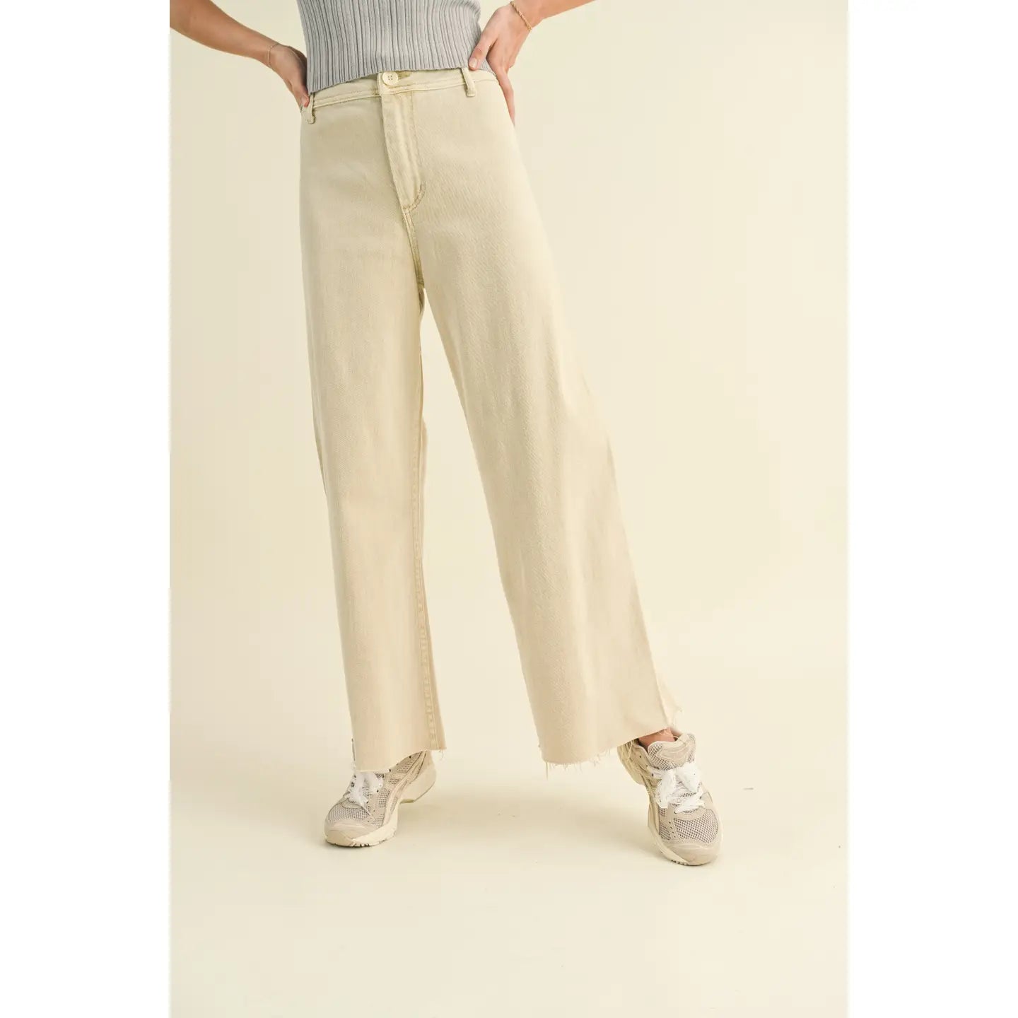 Sunny Straight Leg Pants - Beige