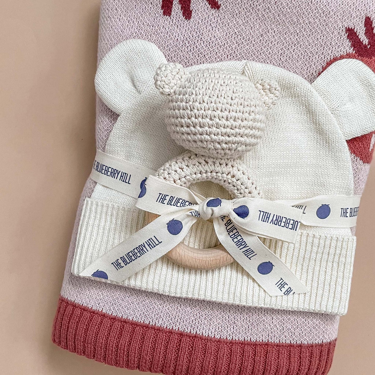 Teether Bear Cotton Rattle