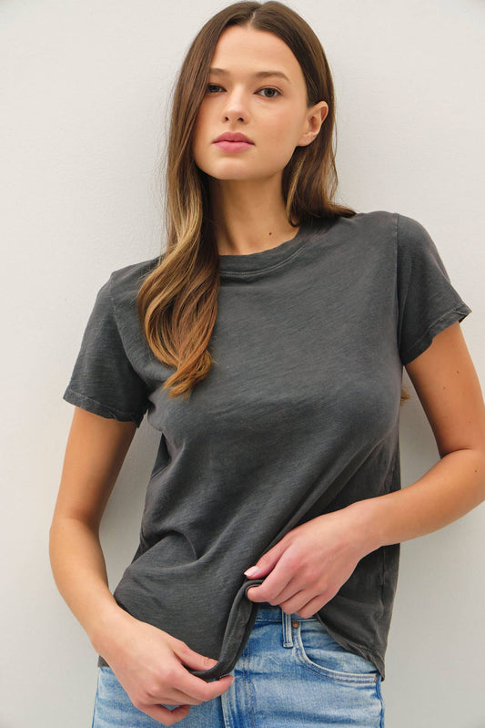 Cotton Tee - Charcoal