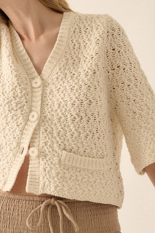 Crochet Cropped Cardigan