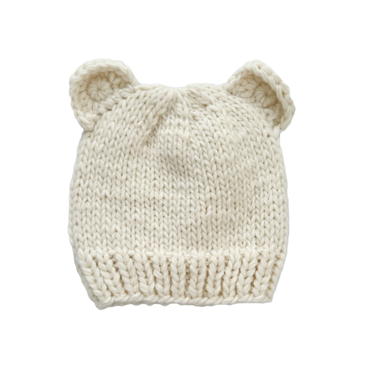 Bear Hat, Cream | XS; 3-6M