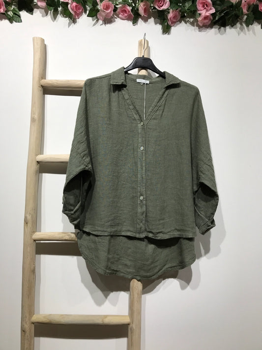 Everyday Linen Shirt / Olive