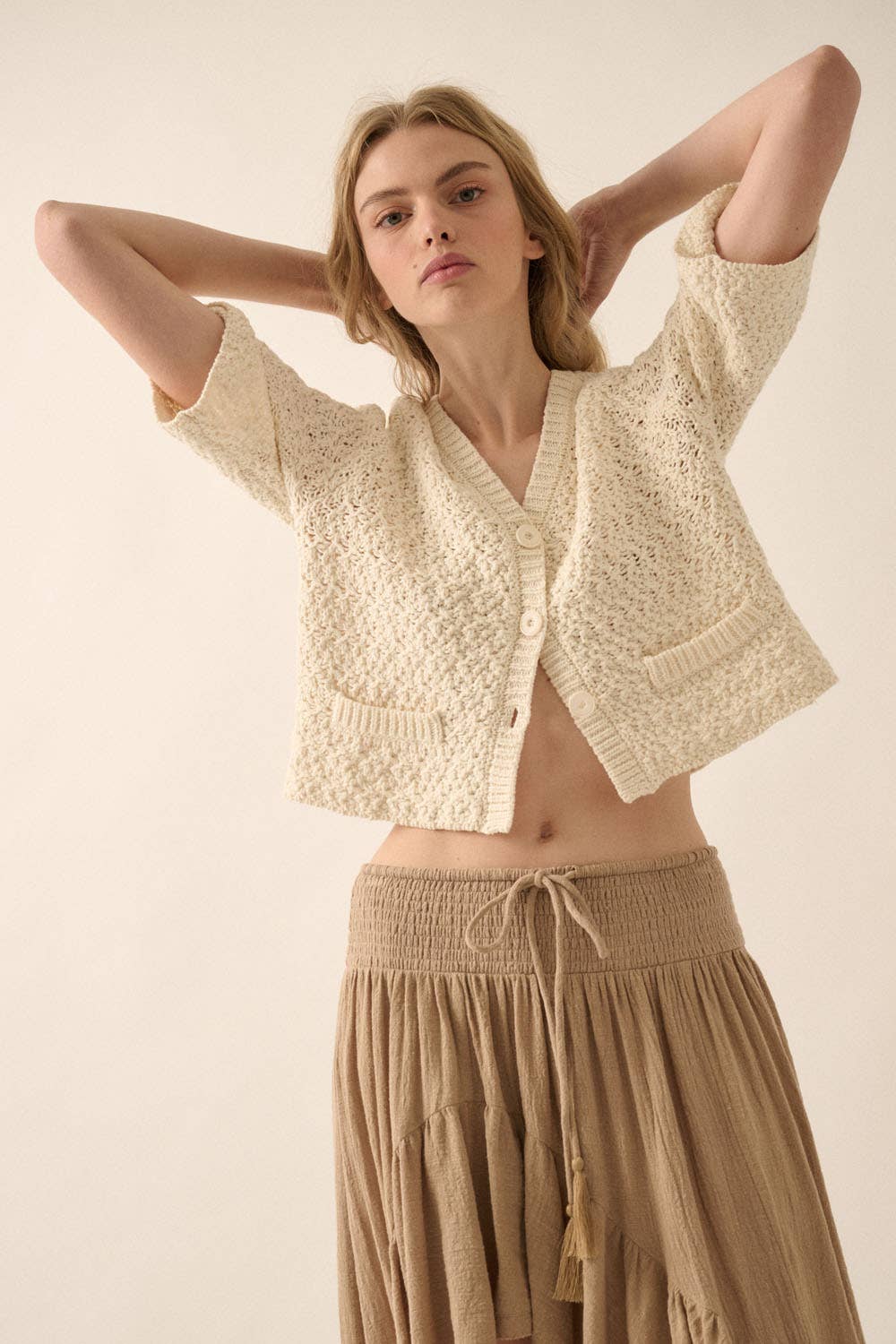 Crochet Cropped Cardigan