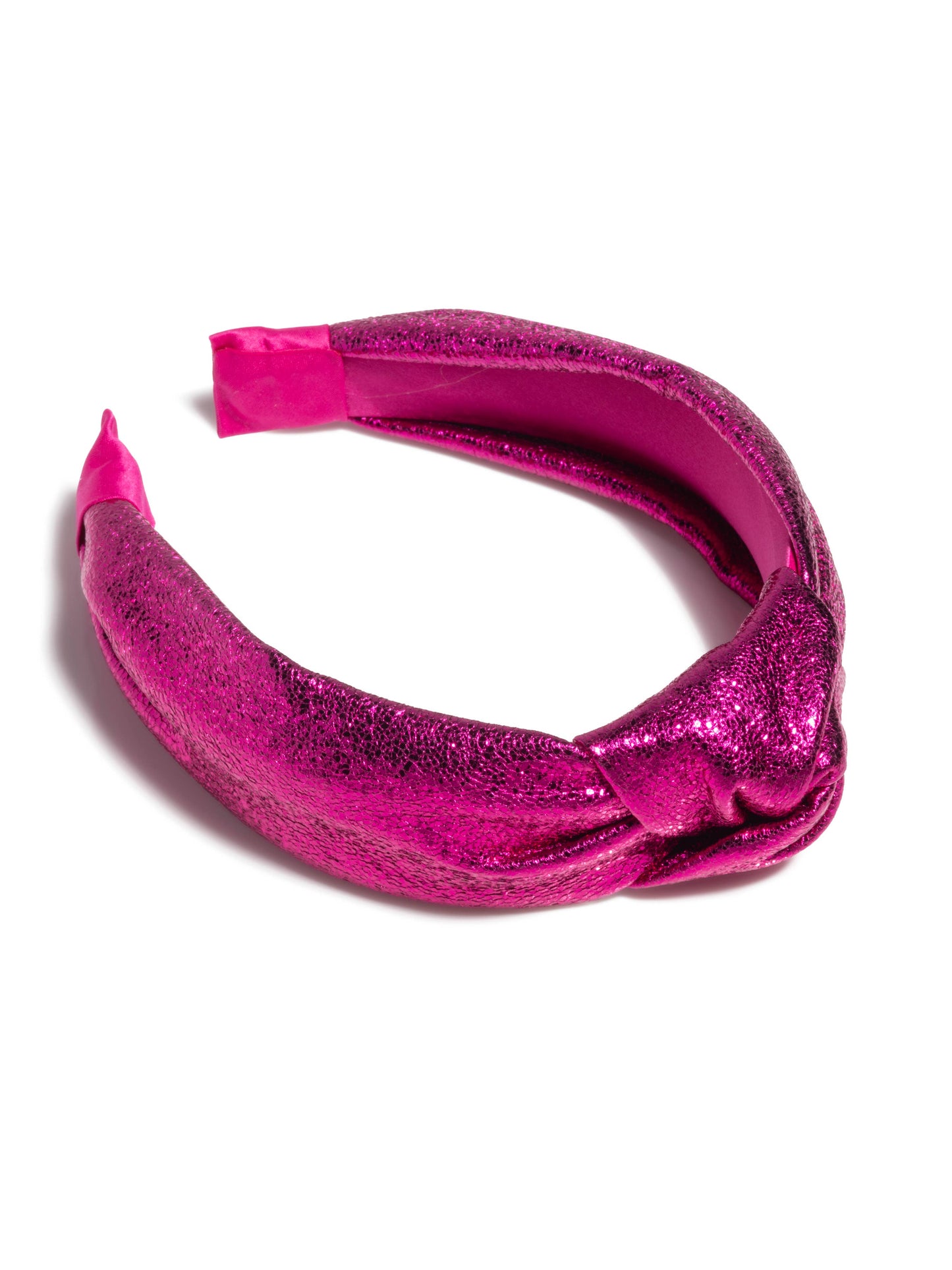 METALLIC KNOTTED HEADBAND: SILVER