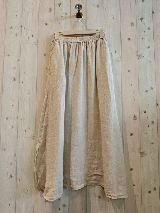 Linen Skirt - Beige