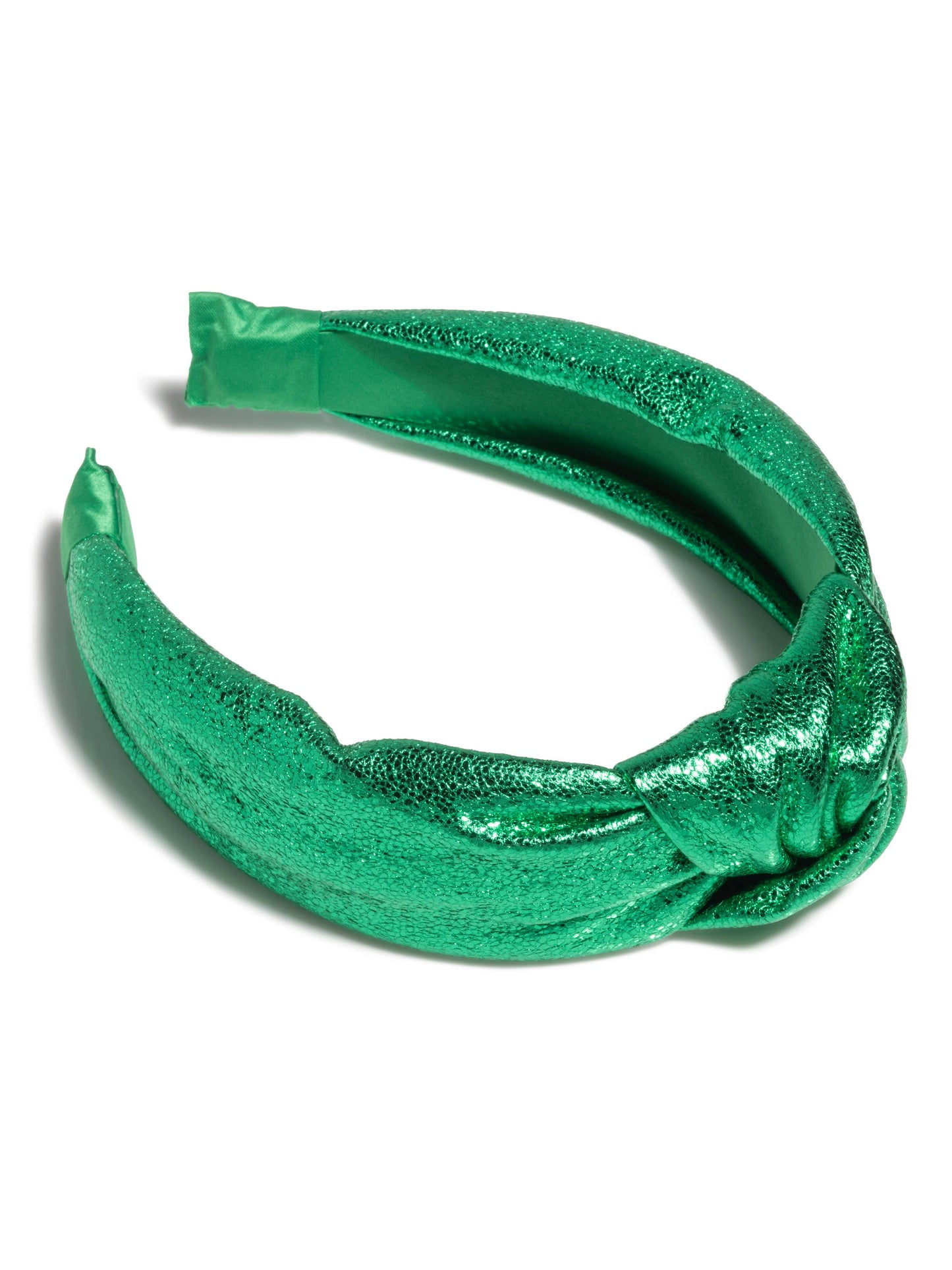 METALLIC KNOTTED HEADBAND: SILVER