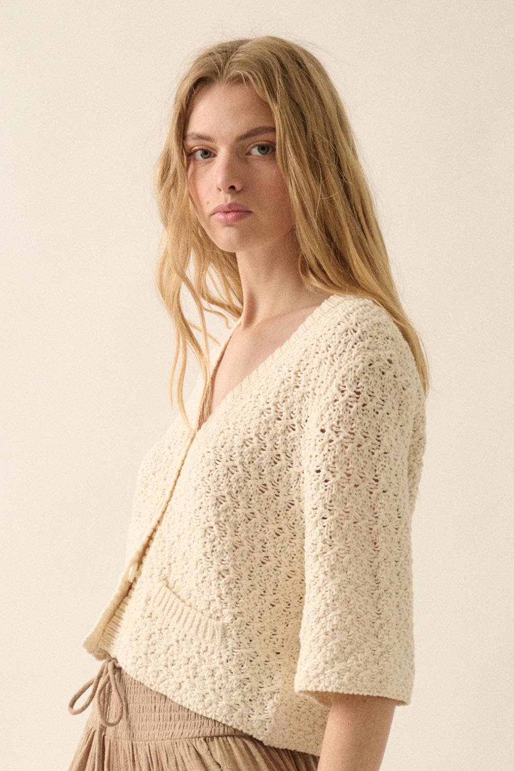 Crochet Cropped Cardigan