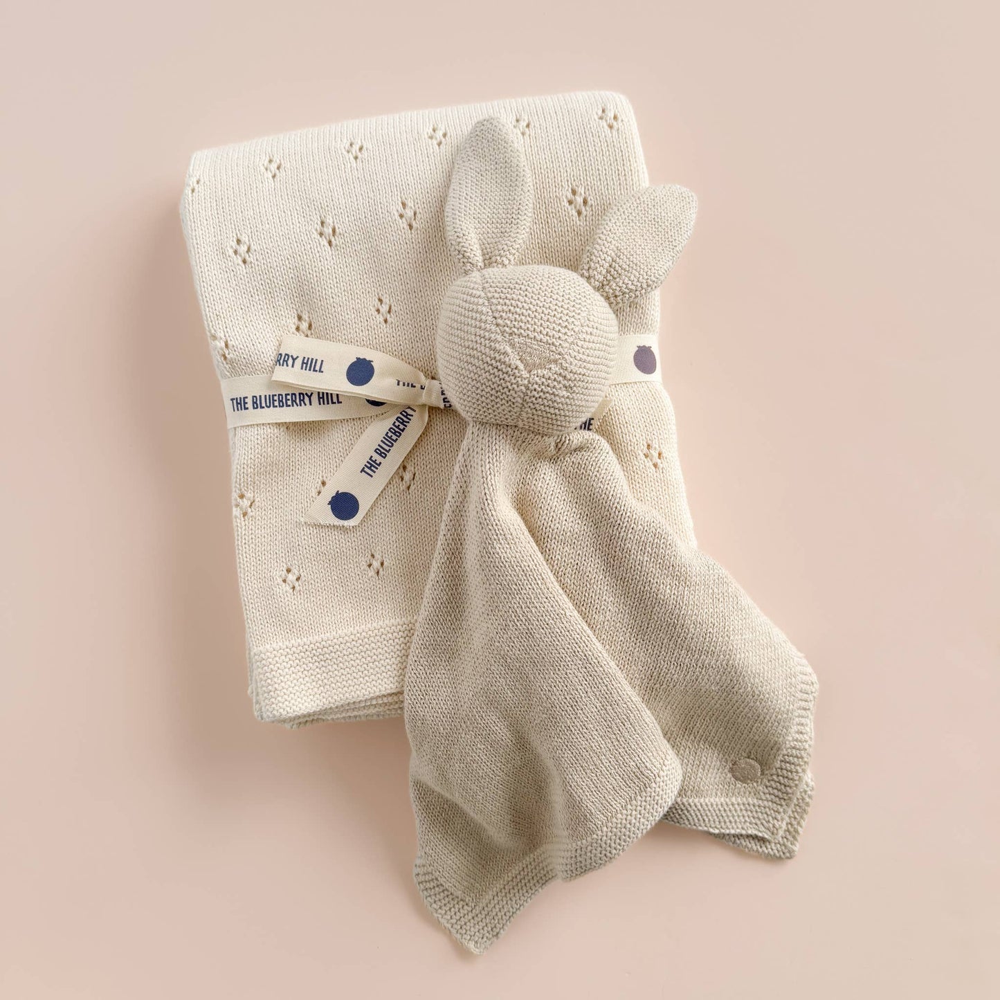 Cream Heirloom Pique Baby Blanket - Organic Cotton