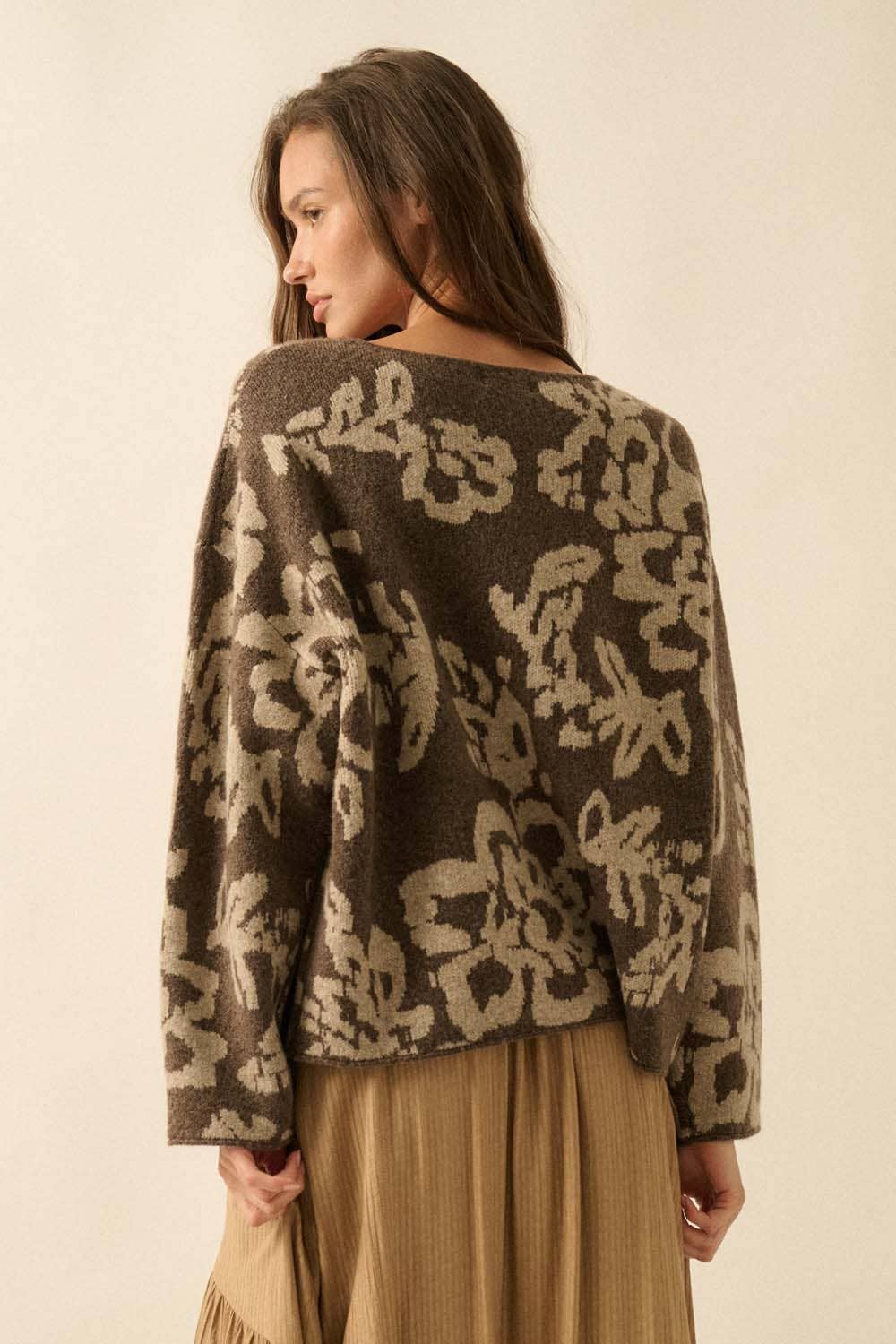 Floral Knit Sweater