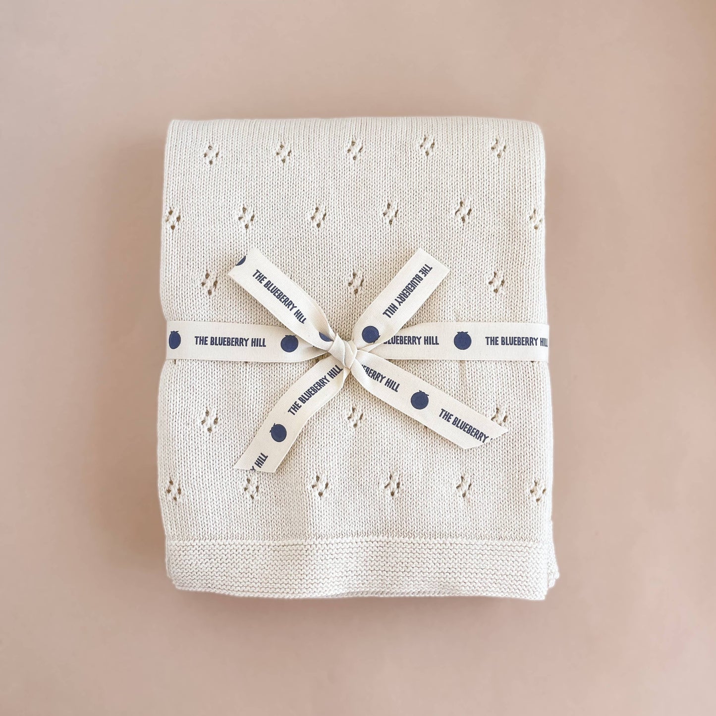 Cream Heirloom Pique Baby Blanket - Organic Cotton