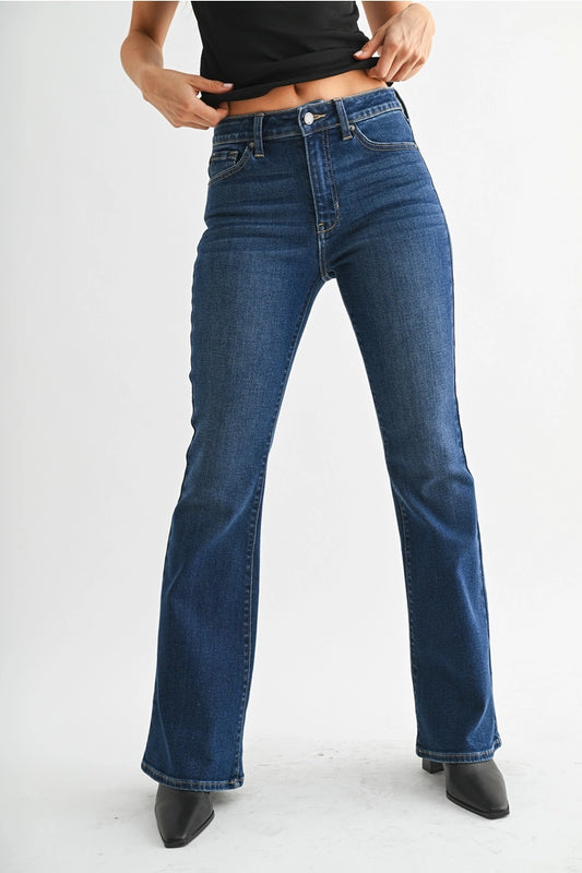 Mid Rise Flare Jeans