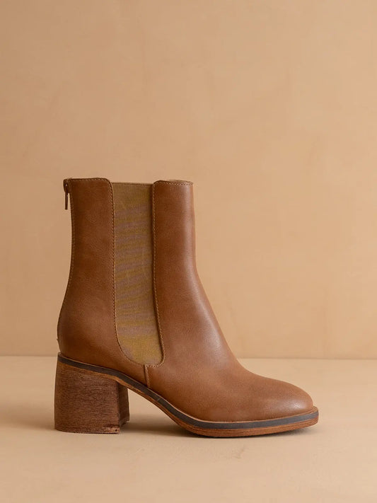 The Olivia Caramel Heel Boots