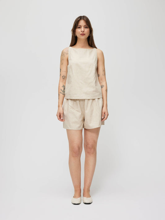 The Macey Shorts | Striped Linen Shorts