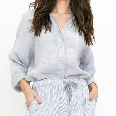 Linen Shirt- Light Grey