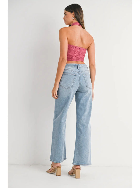 Abigail High Rise Straight Jeans