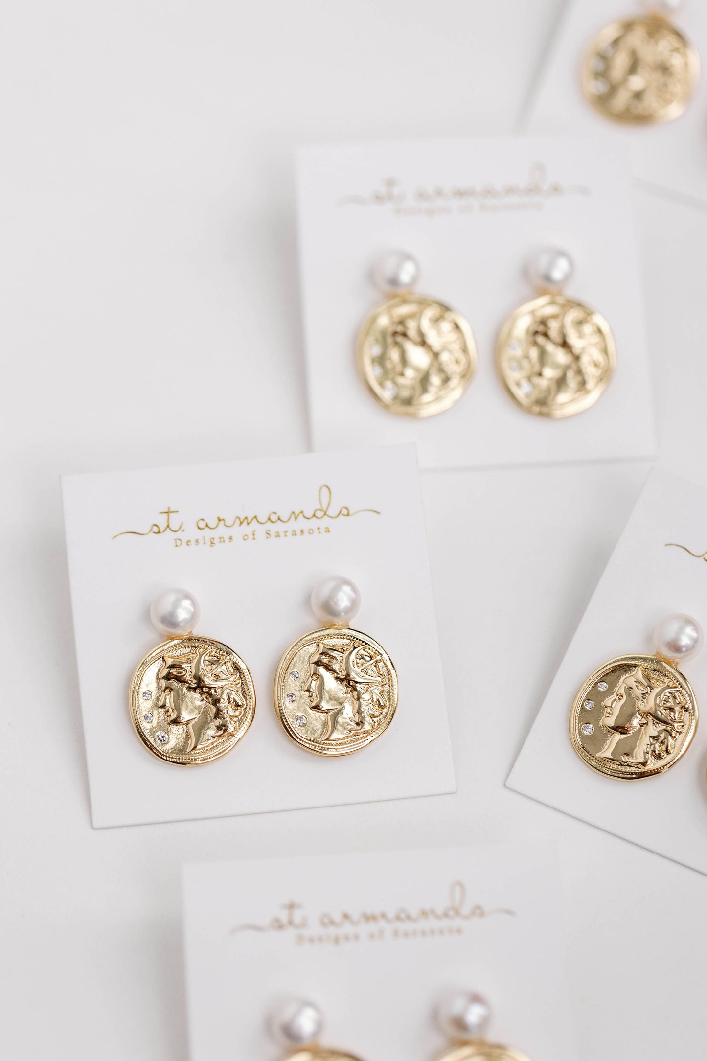 Gold Coin Earring