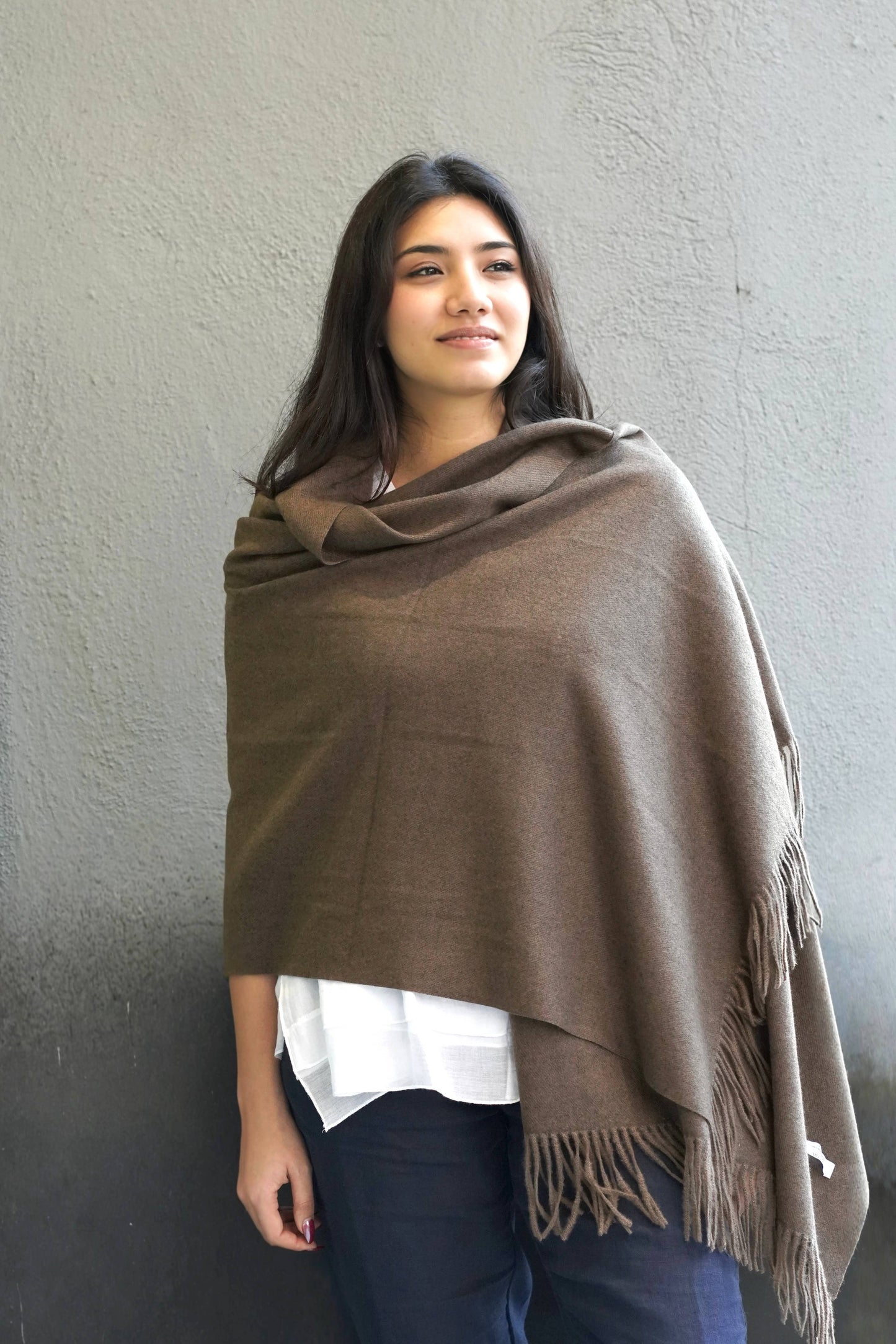 Cashmere Blend Stole-Chocolate