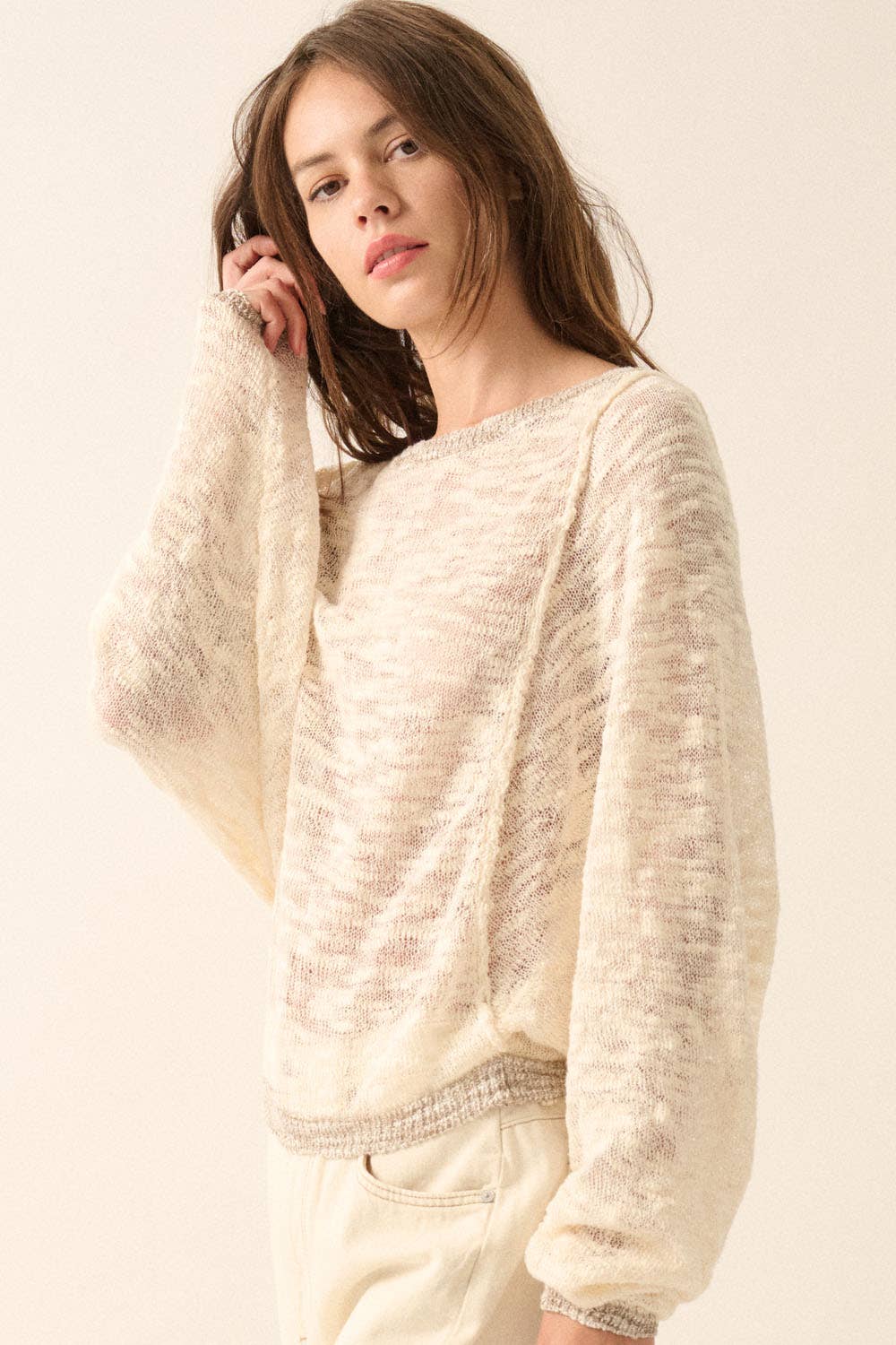 Dolman Knit Sweater - Cream