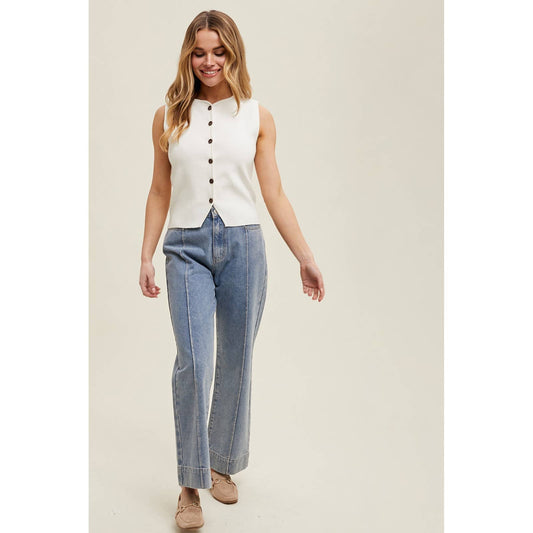 Button-Up Sweater Vest