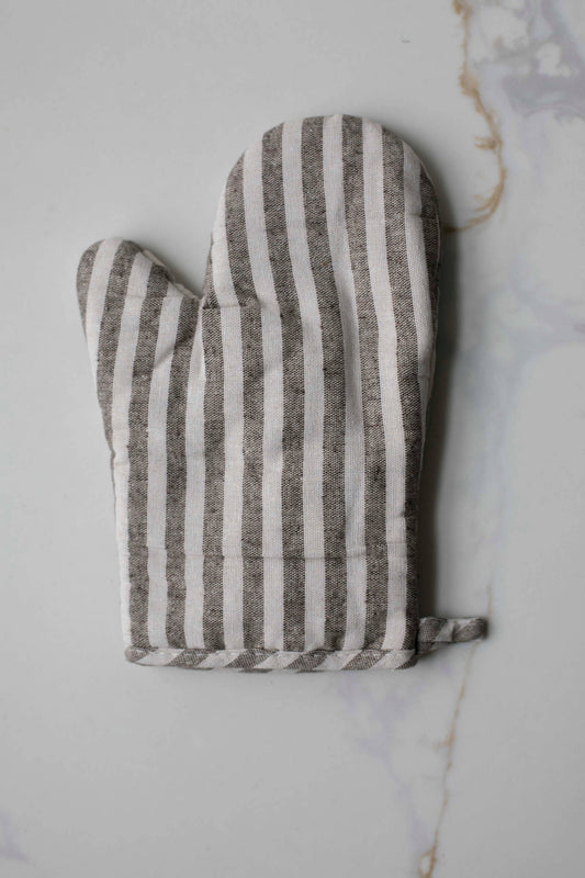 Stripe Oven Mitt: Coffee