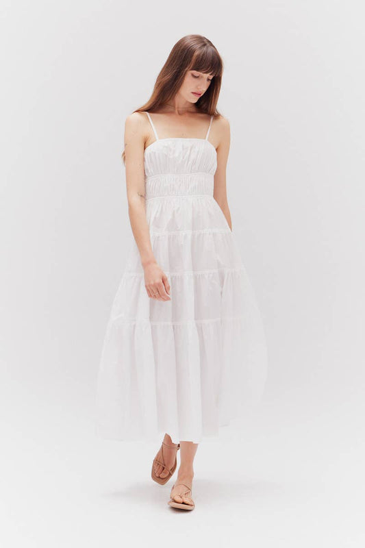 Tahlia Midi Dress - White