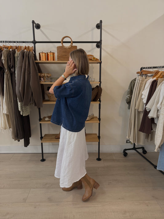 Button-Up Denim Shirt