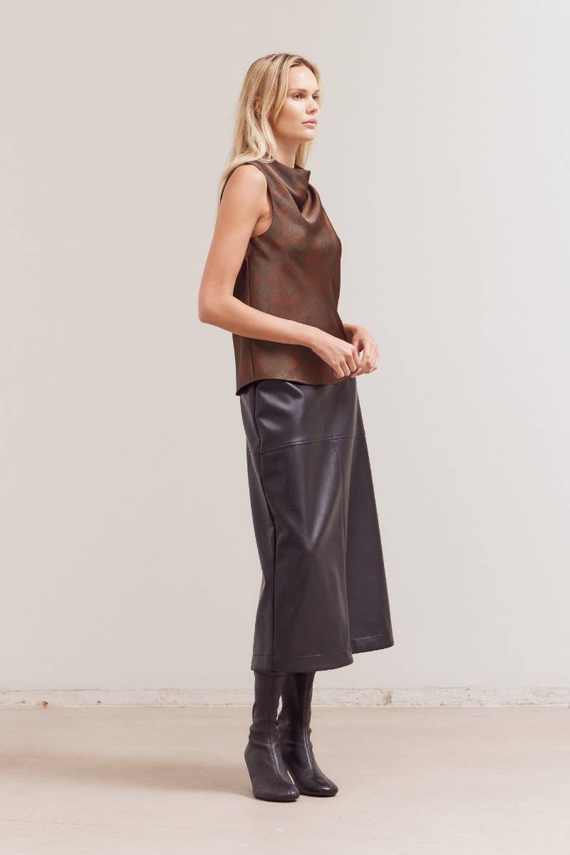 Bronze Cowl Top