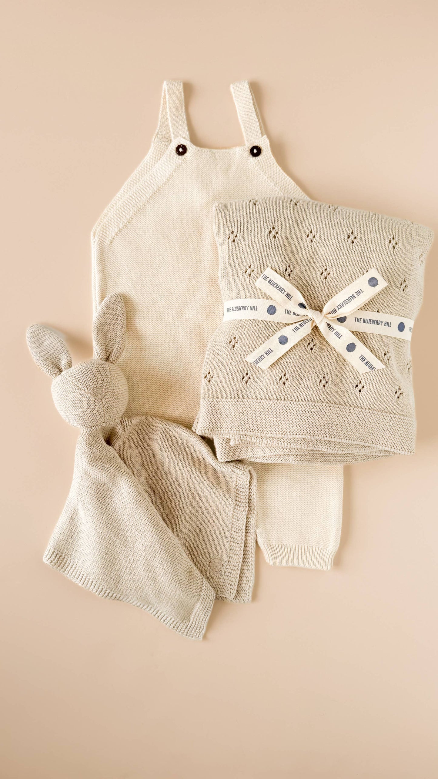 Taupe Heirloom Pique Baby Blanket - Organic Cotton