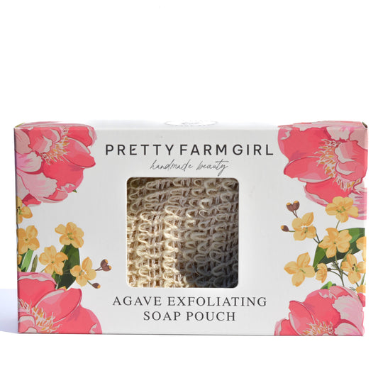 Agave Exfoliating Soap Saving Cloth Pouch