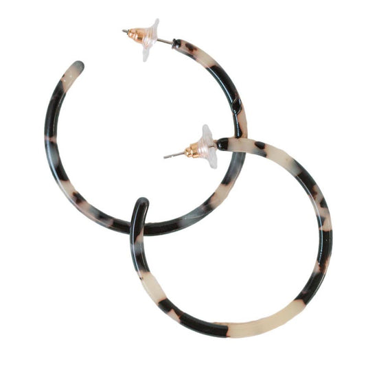 Skinny Tortoise Hoop Earrings