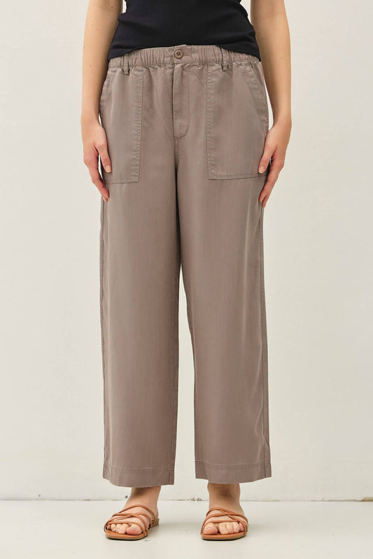 Wide Leg Tencel Pant / Earth Grey
