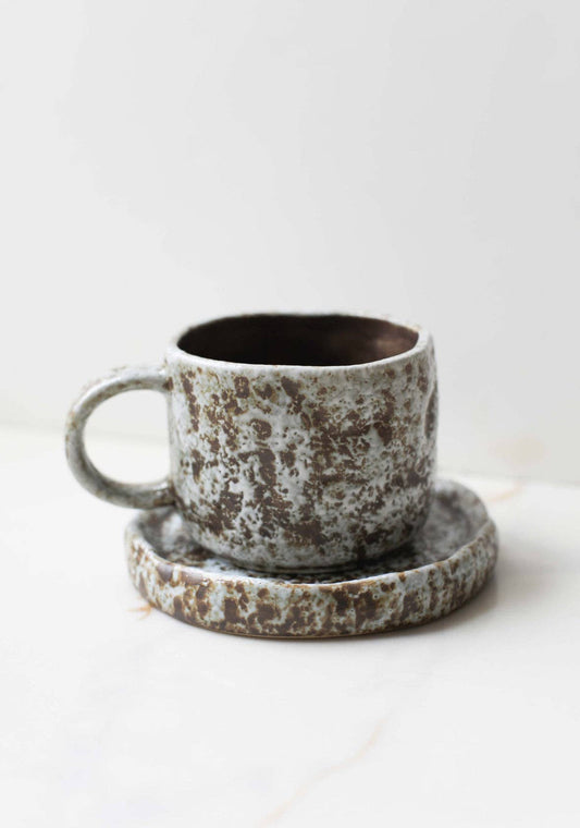 Ceramic Mug Set: Gray