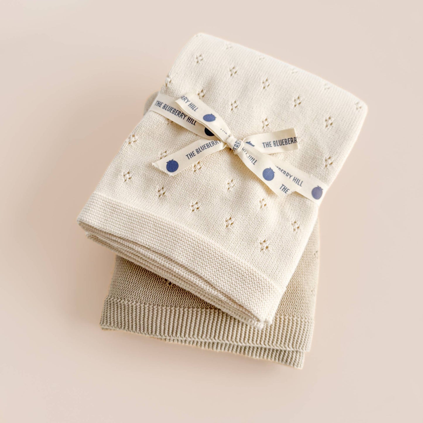 Cream Heirloom Pique Baby Blanket - Organic Cotton