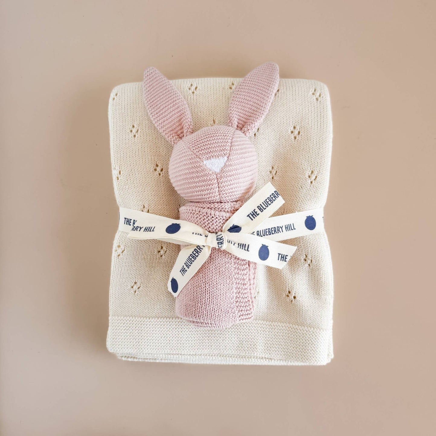 Cream Heirloom Pique Baby Blanket - Organic Cotton