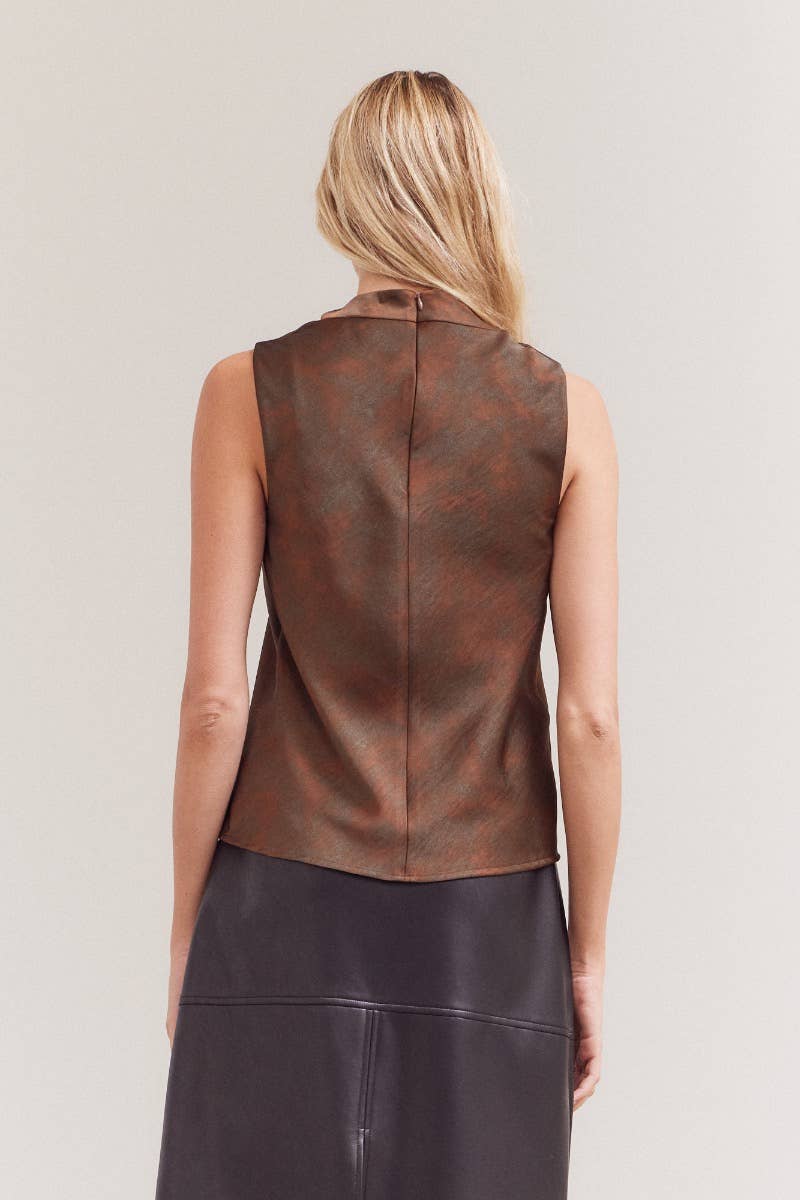 Bronze Cowl Top