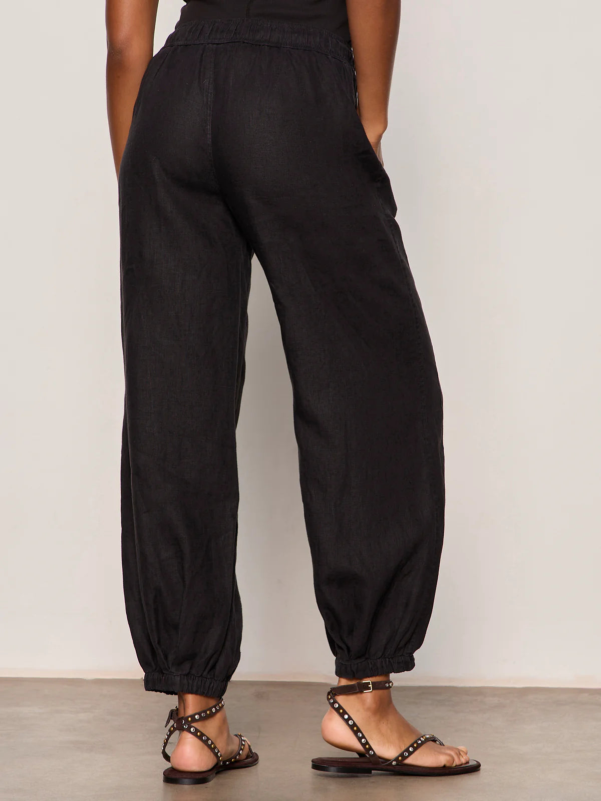 Melody Linen Pants- Black