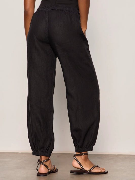 Melody Linen Pants- Black