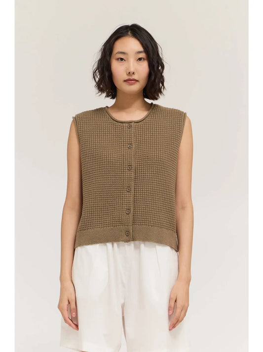 Checks Out Knit Top