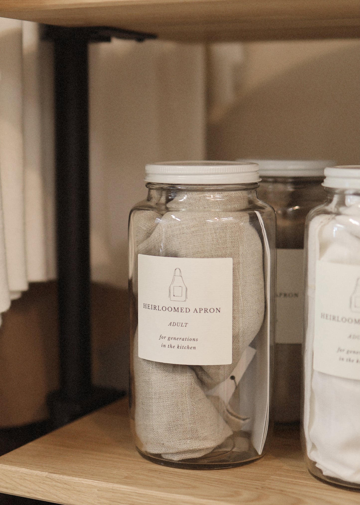 Heirloom Oatmeal Apron - 100% Linen