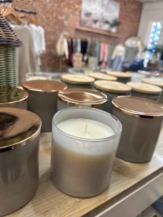 Amber and Teakwood Candle