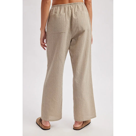Mini Plaid Drawstring Pants