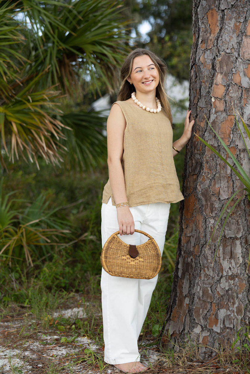 Linen Camel Tank
